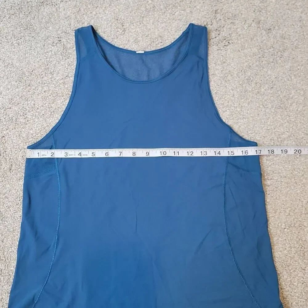 Lululemon Blue Tank Mesh Racerback Size 6 - Picture 4 of 5
